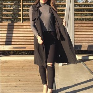 Black trench vest/dress